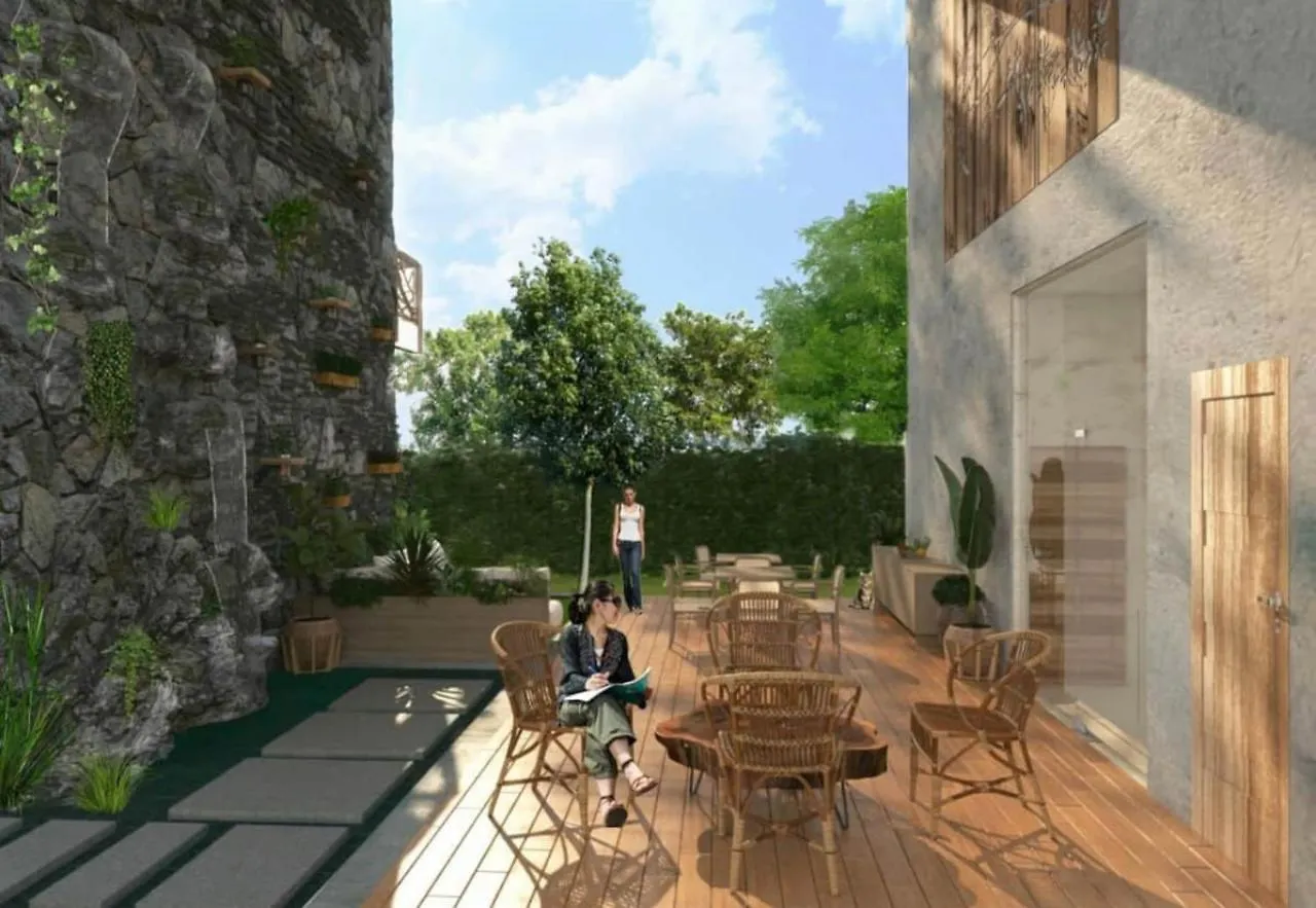 Vandrarhem Nano Studio Rooftop Pool Tulum Mexiko